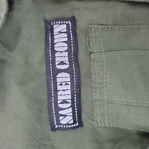 Sacred Crown Military Green Button Down 24M - Picture 2 of 6